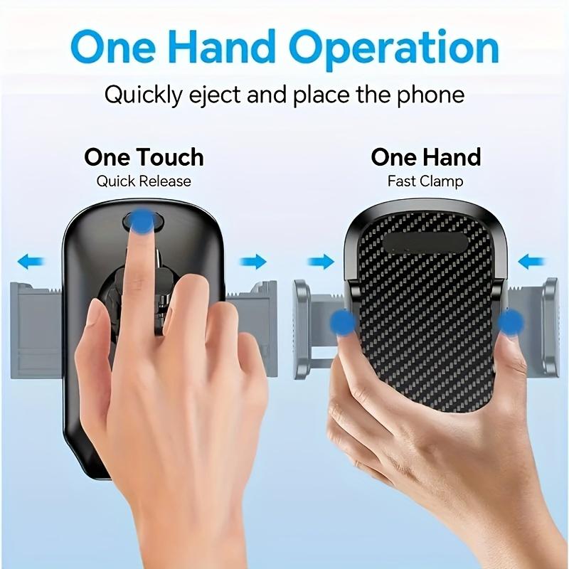 180 Degree Adjustable Car Phone Holder with Strong Suction Cup Base - Securely Mount Your Phone for Safe Driving