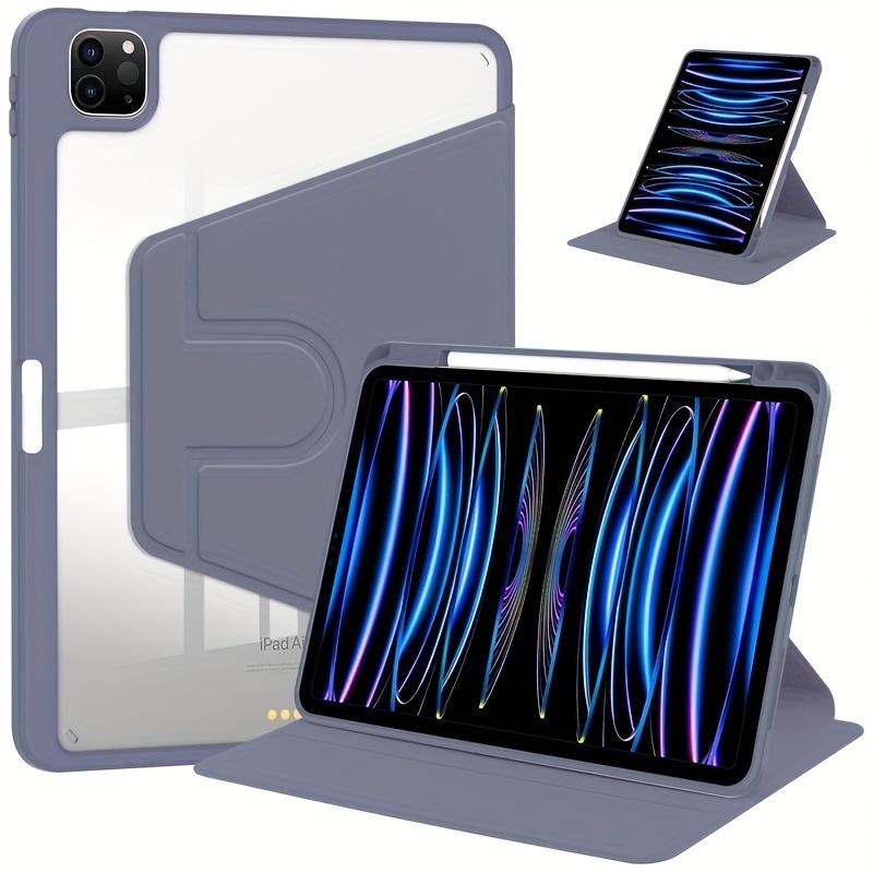 For New IPad Case 720° Rotation 2021 Apple 10.2-inch Tablet 2020ipad Case Pro11 With Pen Slot 2019 Transparent 12.9 Acrylic Air4/5 10 10th Generation Mini6 Computer 7/8/9 Generation Leather Case Mini45