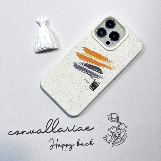 Suitable For IPhone Using Degradable Material Lens, High Shell Body And Thick Pattern Surface, Allowing Hanging Rope Phone Case