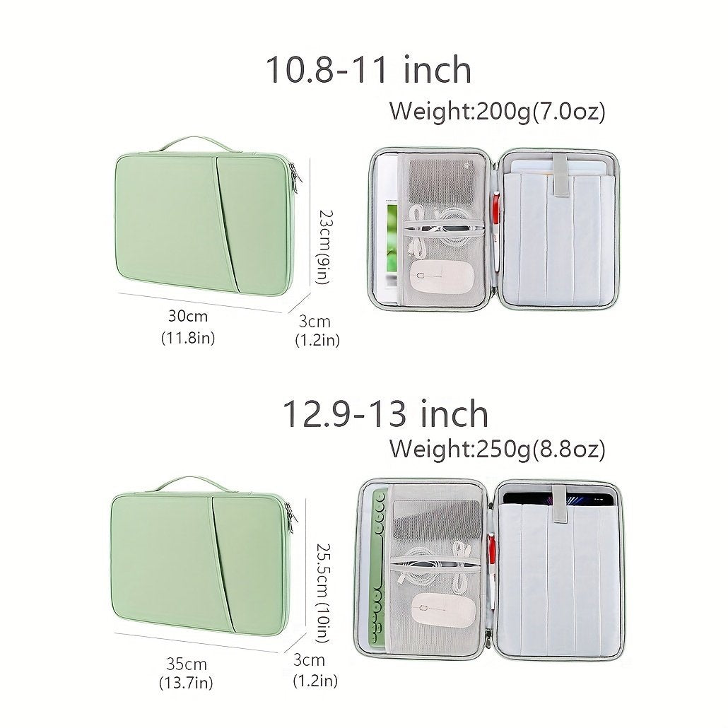 4-Piece Polyester Padfolio Set for iPad 27.43cm 27.94cm 32.77cm 33.02cm with Mouse Storage Bag, Mouse Pad, and Screen Cleaning Cloth