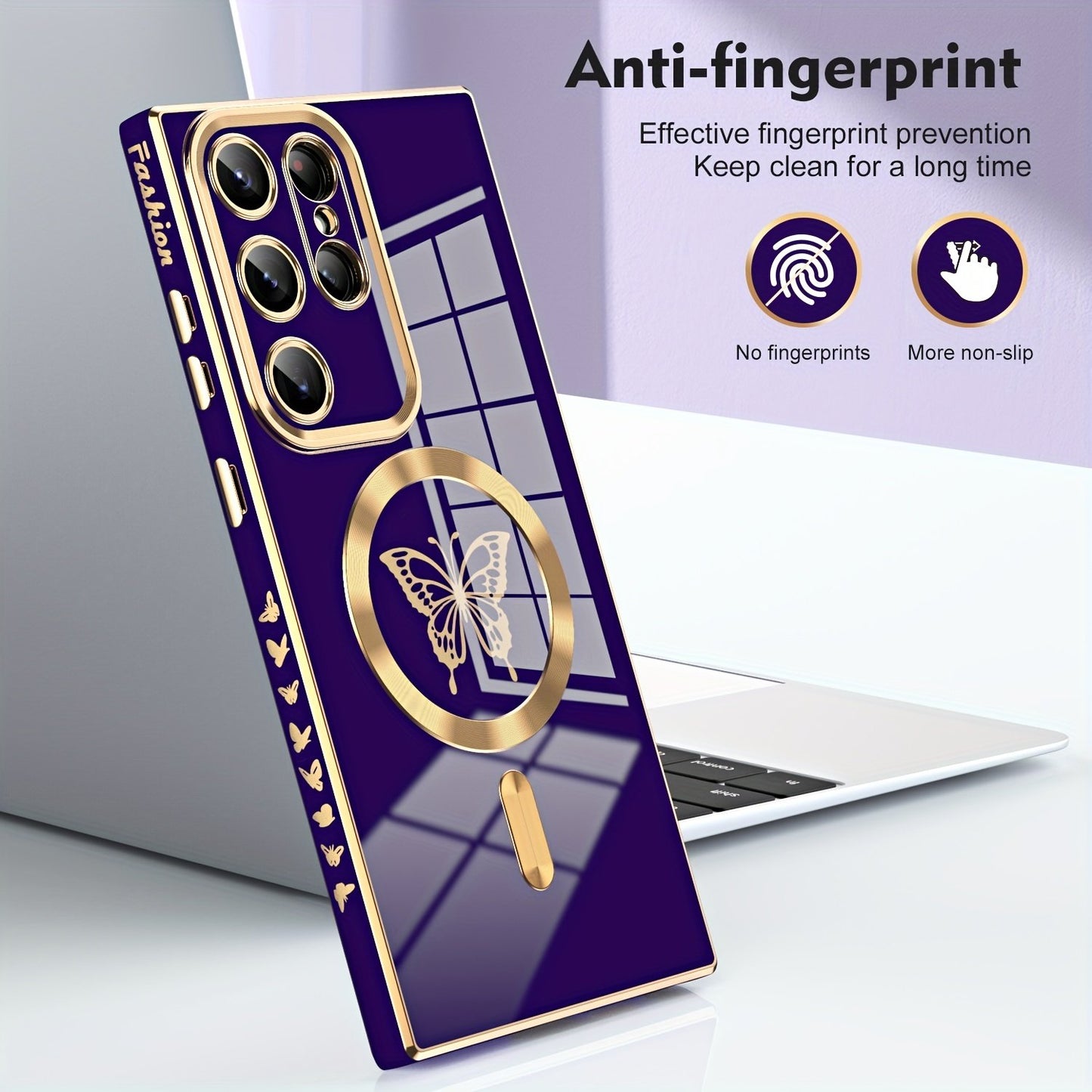 Electroplated Butterfly Phone Case Suitable For Samsung S23S23Ultra S23Plus S22 S22Plus S21 S21Plus