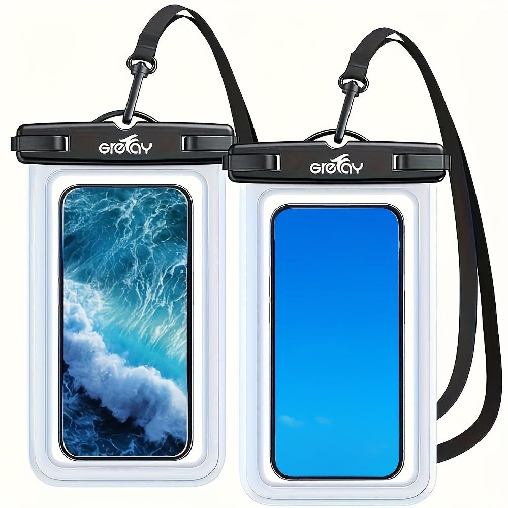 2pcs Waterproof Mobile Phone Case, Underwater Phone Pouch Cover - Easy Lock & Heavy Duty Dustproof Dry Bag, Compatible For 4-7 Inch IPhone 15 14 13 12 11 Pro Max/ Galaxy S22 Ultra S21 S20 A12 And Other Smartphones (Transparent)