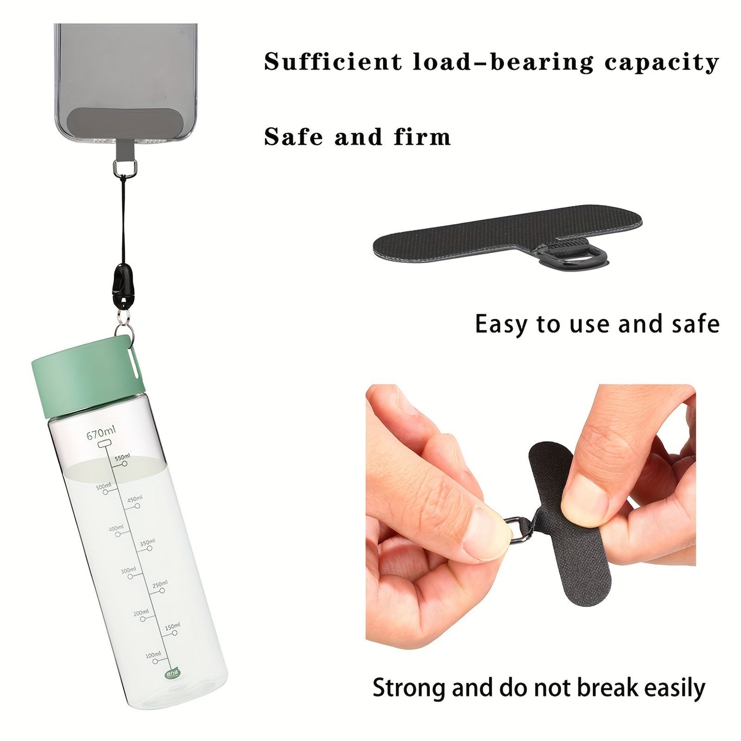 1 Pack Cell Phone Lanyard Adjustable Neck Strap Universal Crossbody Patch Phone Rope for iPhone Case ID Badges and Most Smartphones