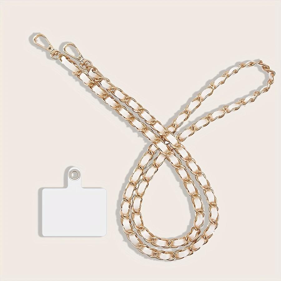 Premium Metal & Leather Mobile Phone Lanyard - Secure Your Device & Prevent Loss!