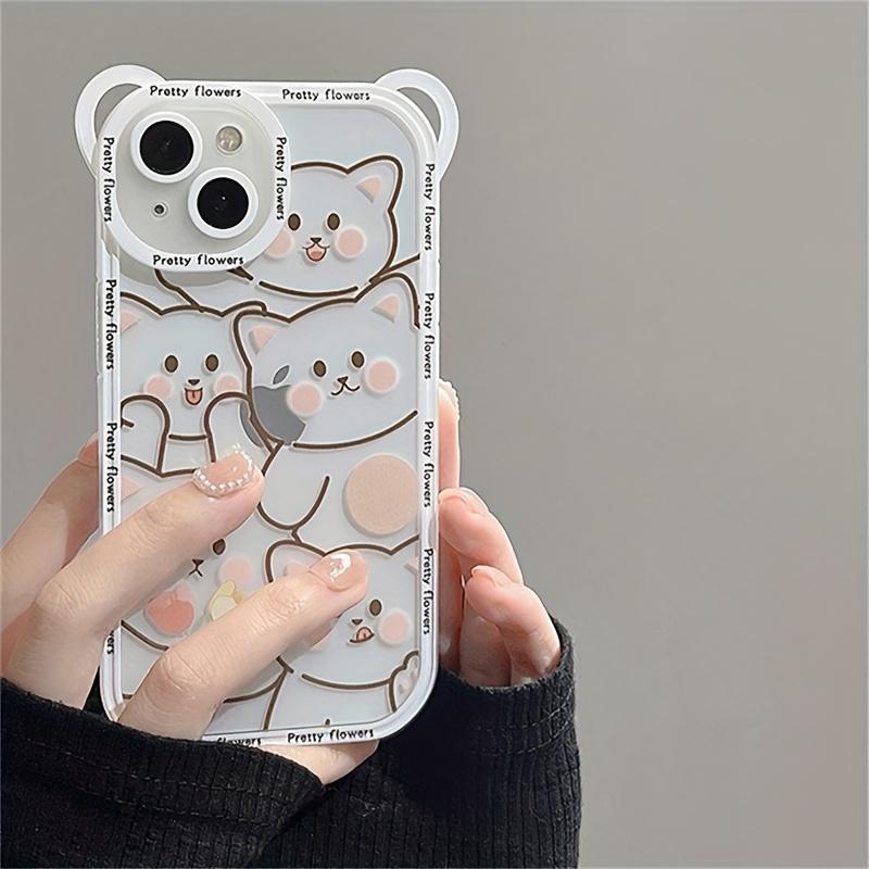 Cute Bear Head Cat Lanyard Phone Case For Phone Case