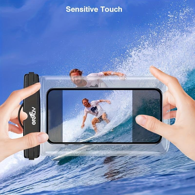 2pcs Waterproof Mobile Phone Case, Underwater Phone Pouch Cover - Easy Lock & Heavy Duty Dustproof Dry Bag, Compatible For 4-7 Inch IPhone 15 14 13 12 11 Pro Max/ Galaxy S22 Ultra S21 S20 A12 And Other Smartphones (Transparent)