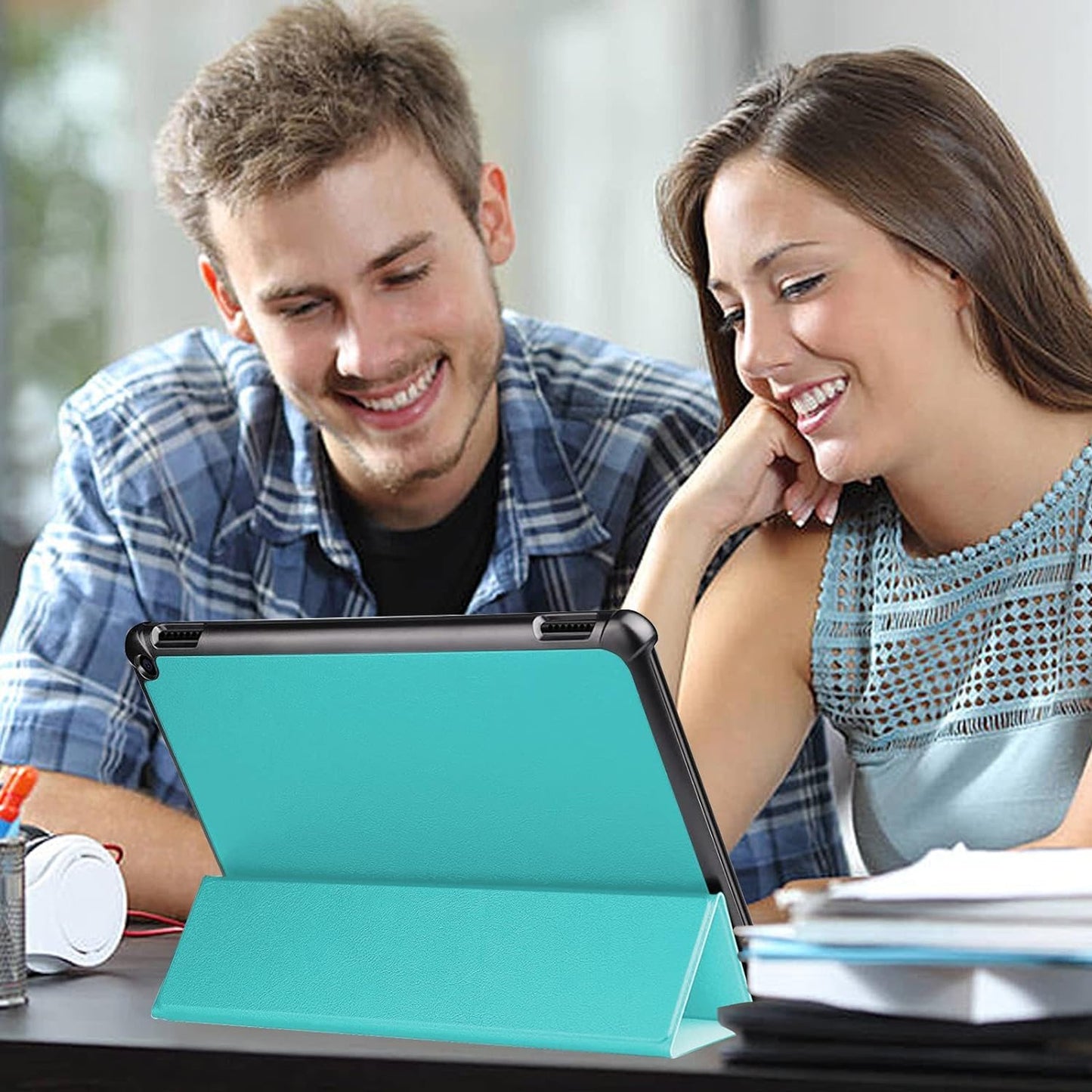 Amazon Fire HD 10 Case 10.1 inch Tablet Case 2019 2017 Release,Trifold Stand Lightweight Smart Amazon Fire HD 10 Cover with Auto Sleep/Wake,Black