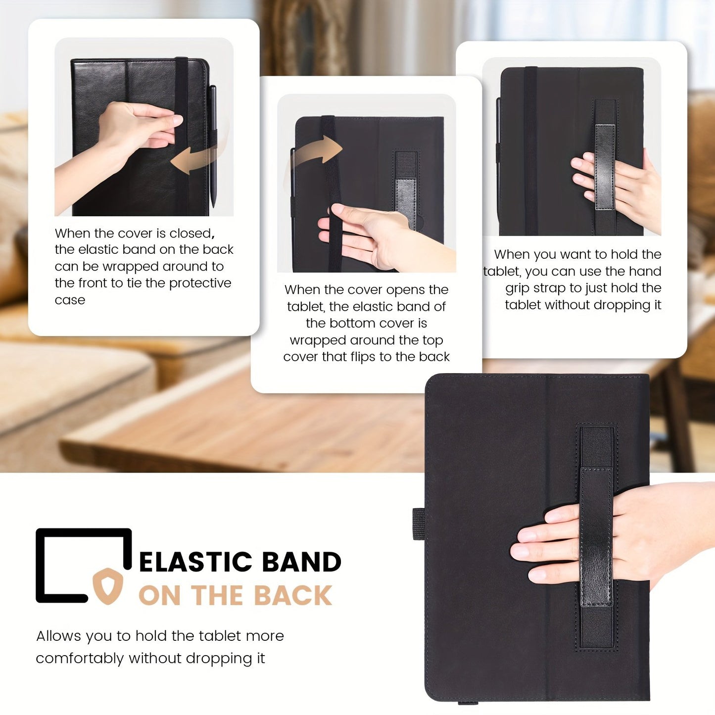 Case For IPad 9th/8th/7th Generation (Type 2021/2020/2019, 10.2 Inch)/iPad Air 3/ipad Pro 10.5 Inch (Type 2019/2017, 10.5 Inch), With S Pencil Holder, Multi-Angle High Quality Pu Leather Back Cover With Wrist Strap Auto Wake/Sleep