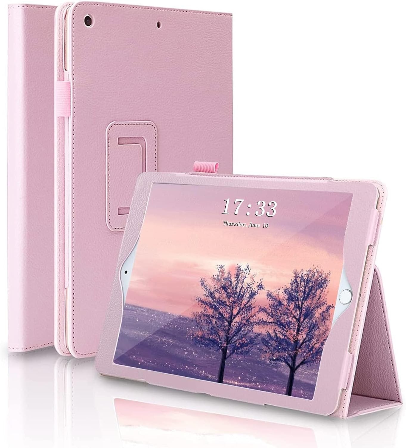 FAN SONG iPad 9th/8th/7th Generation Case 10.2 Inch Cover with Pencil Holder Leather Flip Stand Sleep Wake Slim Fit Smart case for iPad 7th/8th/9th Generation (2021/2020/2019)