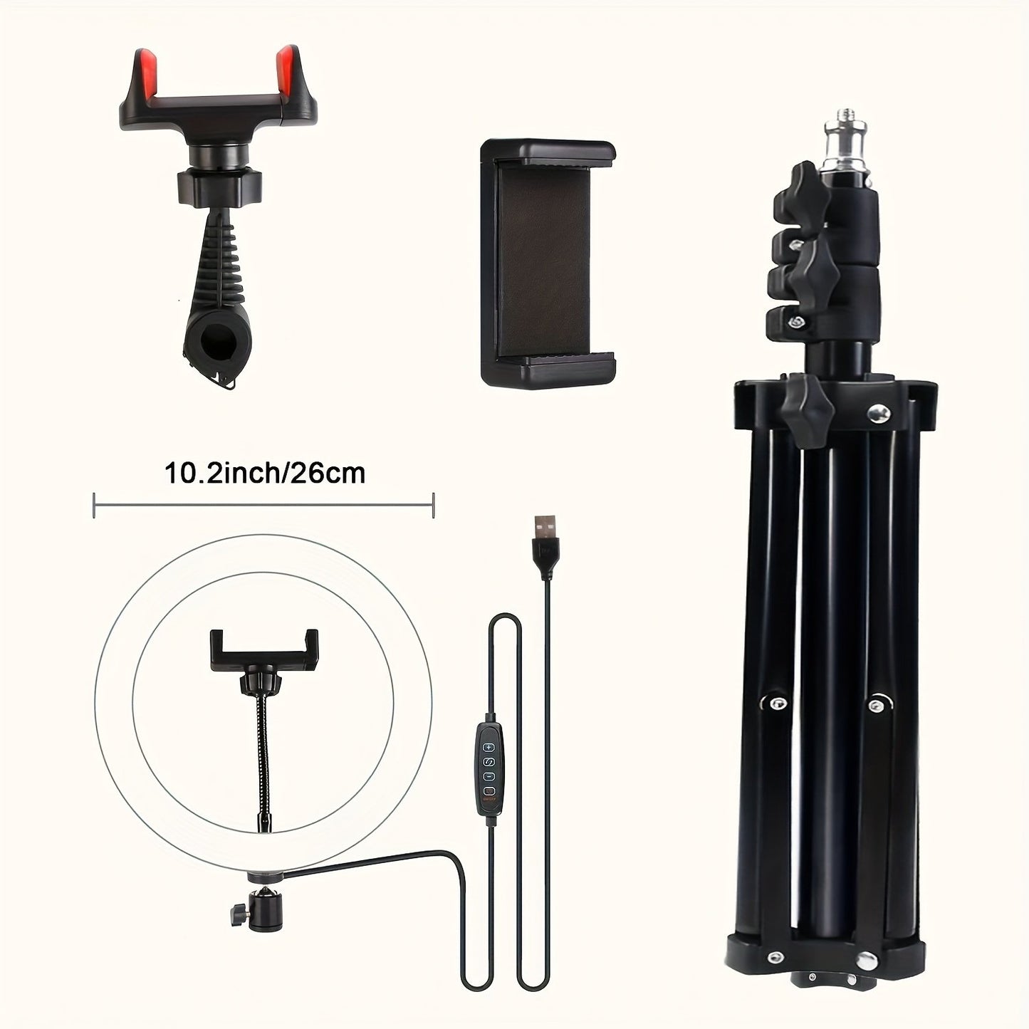 "3 colors Professional 55.5"" Selfie Ring Light Tripod Set with 2 Phone Holders - Perfect for Makeup, Photography, Videos, and Vlogging - 12 Brightness Levels and Multiple Modes for Stunning Results"