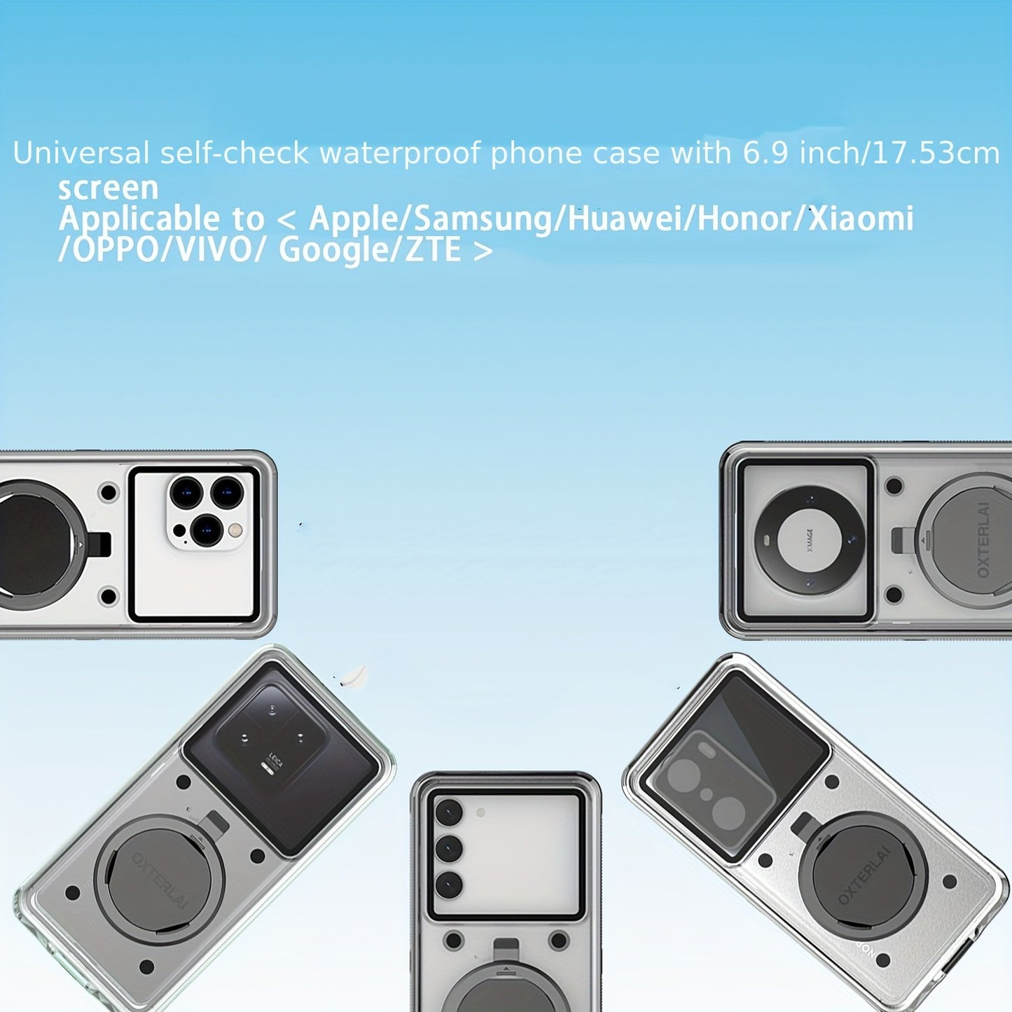 Universal Waterproof Phone Case With 6.9-inch Screen, Suitable For iPhone/Samsung/Xiaomi And Various Other Phone Models, Designed For Wet Hands Touch