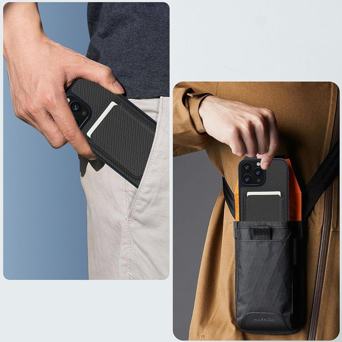 Magnetic Phone Case for iPhone 13 Pro Max 2021 Compatible with Mag-Safe,PU Leather iPhone 13 Pro Max 6.7 inch Case with Detachable Phone Card Holder,Card Slot Wallet Phone Case Blue