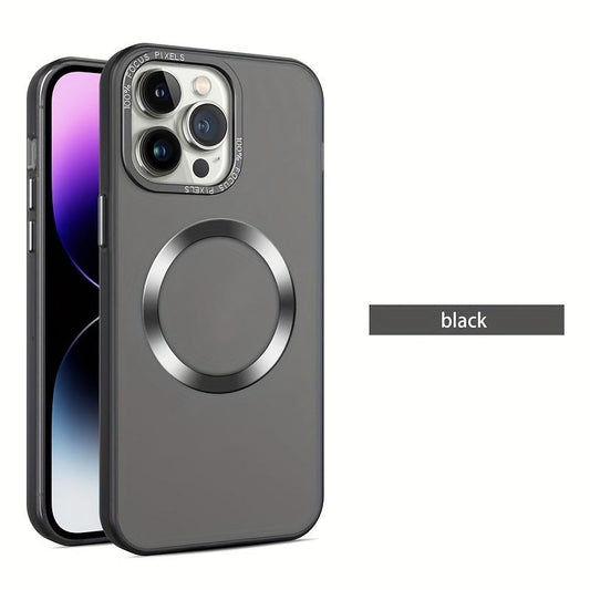 2 in 1 Magnetic Phone Case With Tempered Glass Screen Protector for Iphone 15 14 13 12 11 Pro Max Plus Mobile Back Cover With Hard PC Back and Soft TPU Edge Material