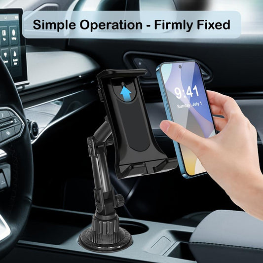 Universal Car Cup Holder Mount for Tablets and Smartphones - Stable and Adjustable with Compatibility for 4-14 inch Devices