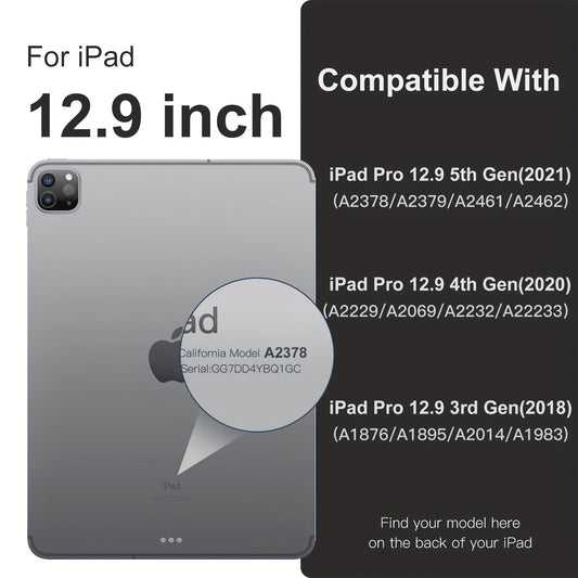 For iPad Pro 12.9 Case with Keyboard, iPad 12.9 Pro Case with Keyboard for 12.9 inch 6th Generation 5th 4th 3rd Gen, iPad Pro 12.9 Keyboard 7 Colors Backlit Accessories with Pencil Holder