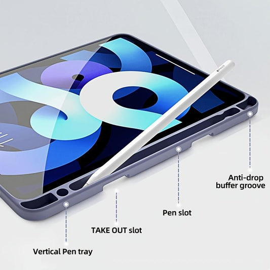 cases Protective Tablet Case Magnetic Kickstand With Pencil Holder For 10.9-inch, For IPad Air 4/Air 5 Generation, Auto Sleep And Wake All-Inclusive Protective Case For IPad Mini6, 10.2" 7th/8th/9th With Smart Cover Case, Solid HD Acrylic Protection