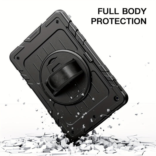 360 Turntable Design Case For IPad 7/8/9 10.2-inch 2019/2020/2021 Protective Case Pen Holder With Bracket Heavy Duty Shockproof And Falling Protection Case For IPad 7/8/9 10.2-inch 2019/2020/2021 Protective Case With Pen Slot