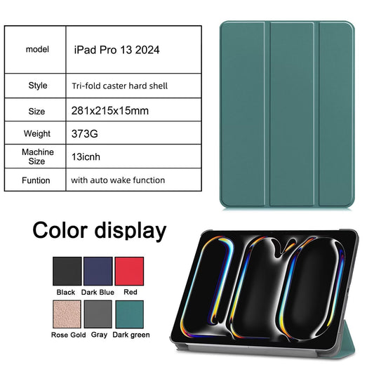 Slim Folding Stand Case with Smart Cover Auto Wake/Sleep For iPad Pro 13 2024