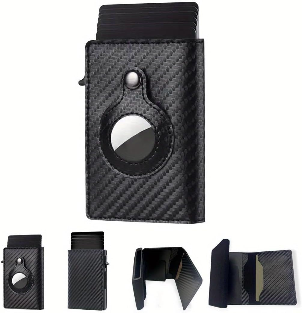 Phone Magsafe Wallet With Airtag Anti Loss Card Solt,Magnetic PU Leather Card Holder Stick on Phone or Phone Case for your iPhone 15/14/13/12/Pro/Plus/Pro Max Series