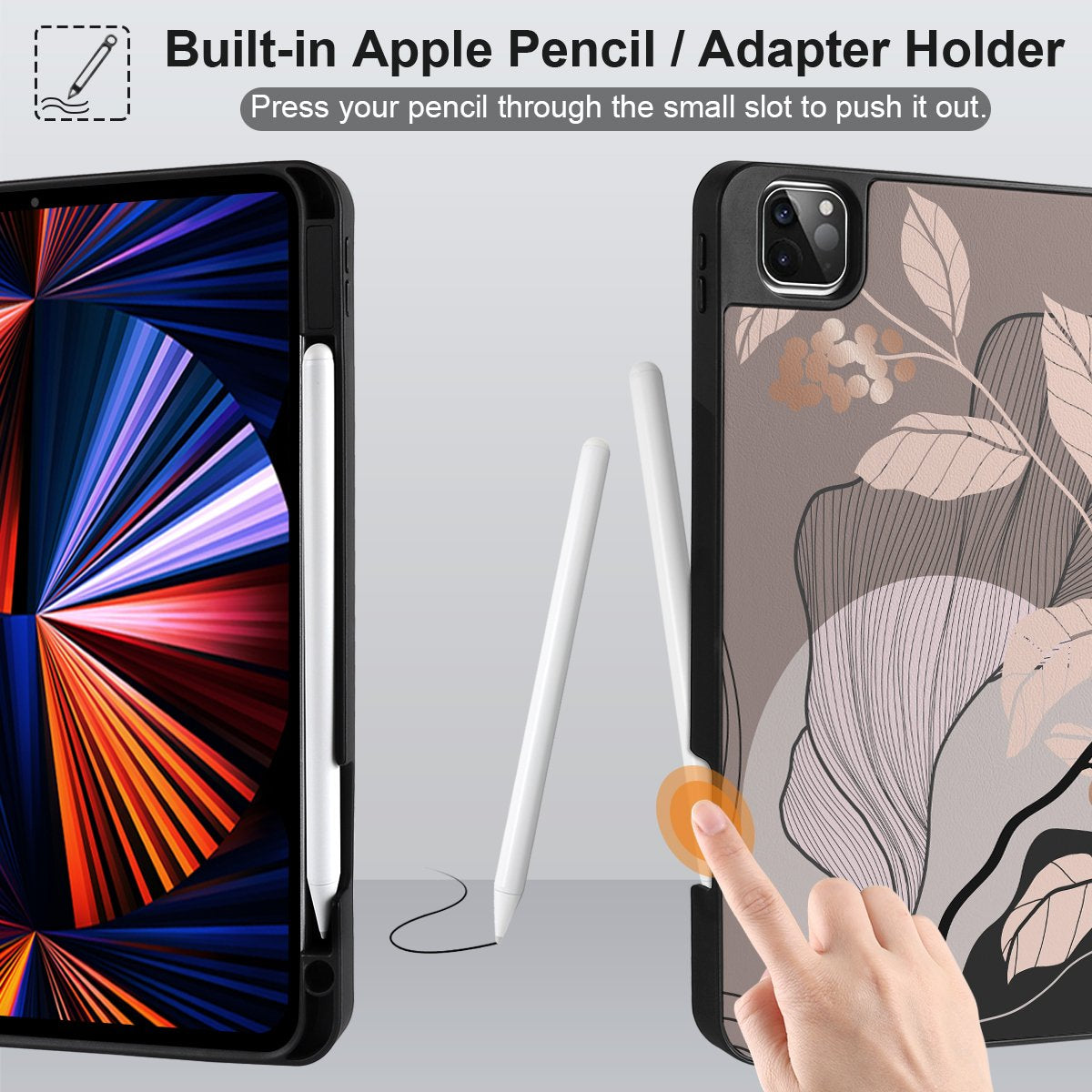 Custom printed Leather case For ipad air 13 2024 For ipad air pro tablet case with Pencil Holder