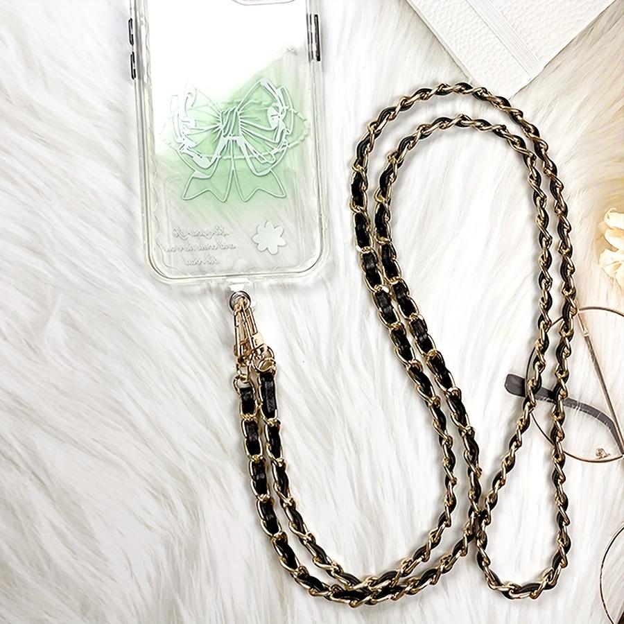 Premium Metal & Leather Mobile Phone Lanyard - Secure Your Device & Prevent Loss!