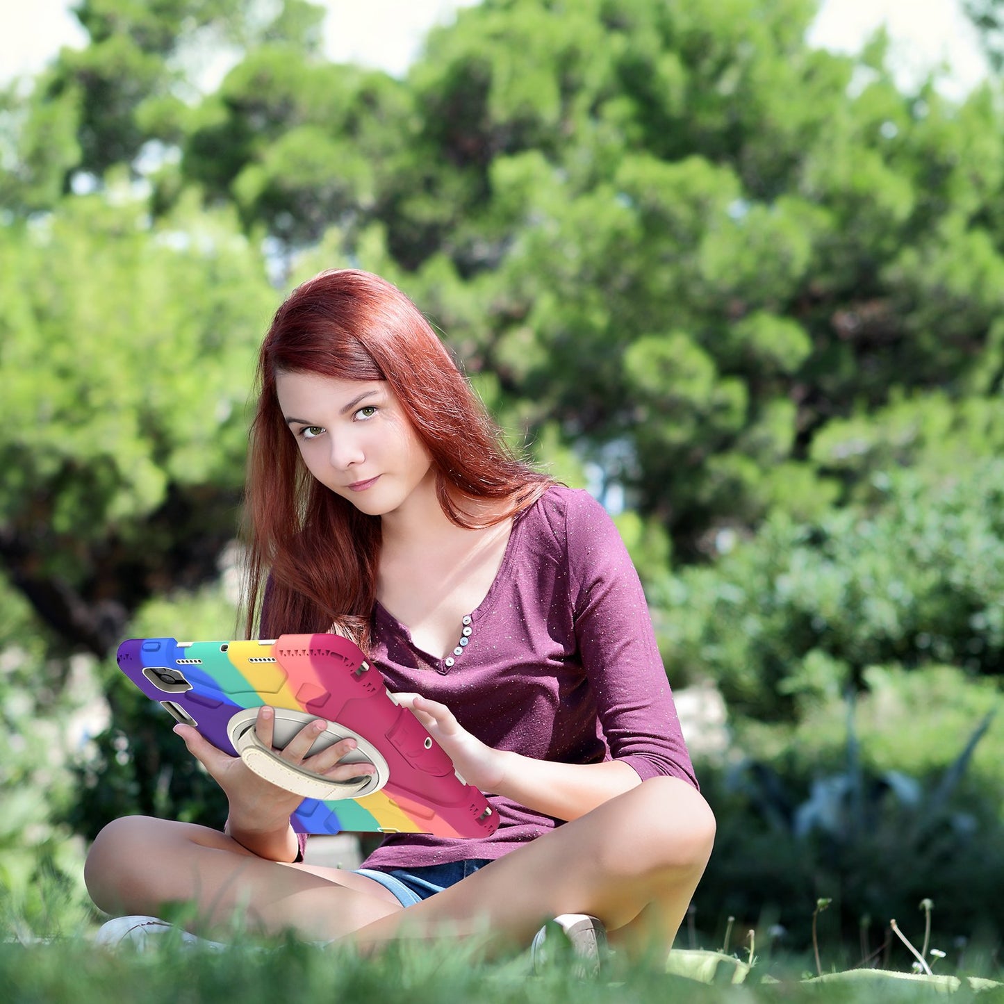 Soft Rugged Armor Heavy Duty Shockproof Rainbow kids PC Silicone Tablet Case For Ipad for ipad pro 11 inch 2018 2021 2022 case