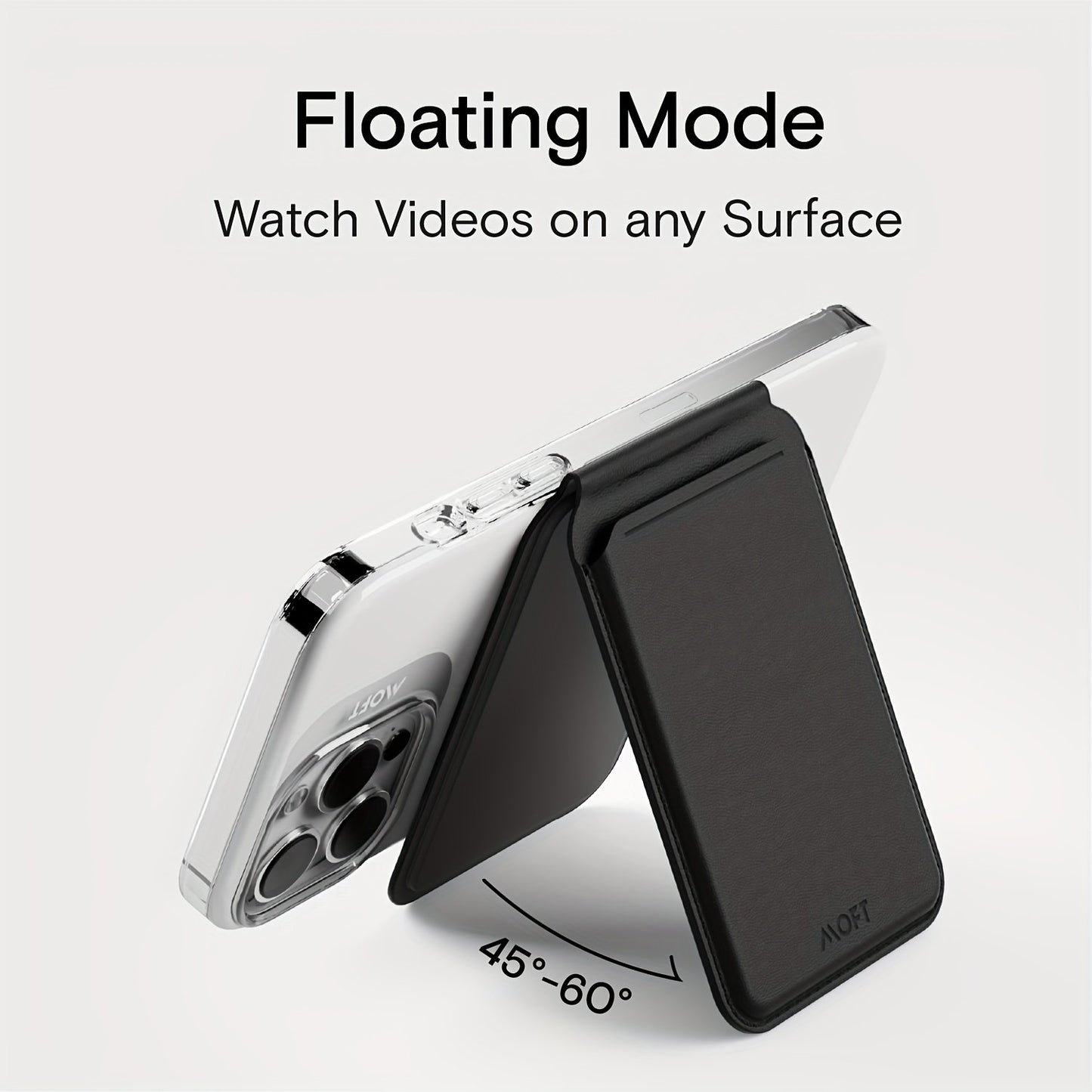 MOFT MagSafe Flash Phone Wallet Stand for iPhone 14/13/12 Series - Adjustable, Ergonomic, Grip