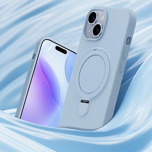 Silicone Magnetic with Holder Phone Case for iPhone 12/12 Pro/12Pro Max/ iPhone 13/13 Pro/13Pro Max iPhone 14/14 Pro/14 Plus/14Pro Max iPhone 15/15 Pro/15 Plus/15Pro Max With Candy Colors, Classic Style,Full Coverage Lens for Men and Women