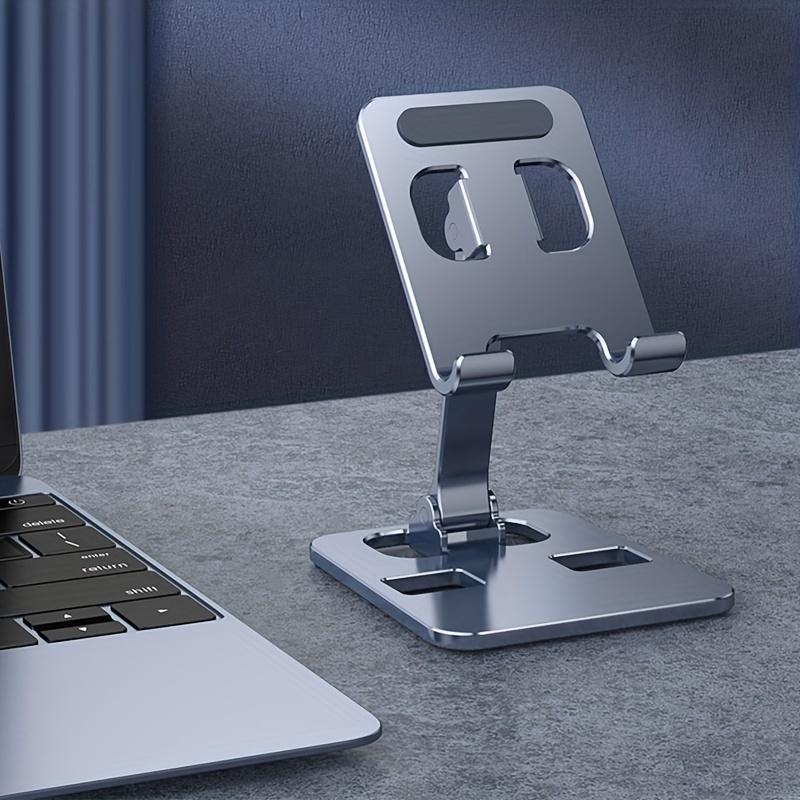 Universal All Aluminum Alloy Portable Foldable Desk Holder For Cell Phone Smartphone Support Stand Mount Adjustable Flexible Desktop Mobile Phone Stand