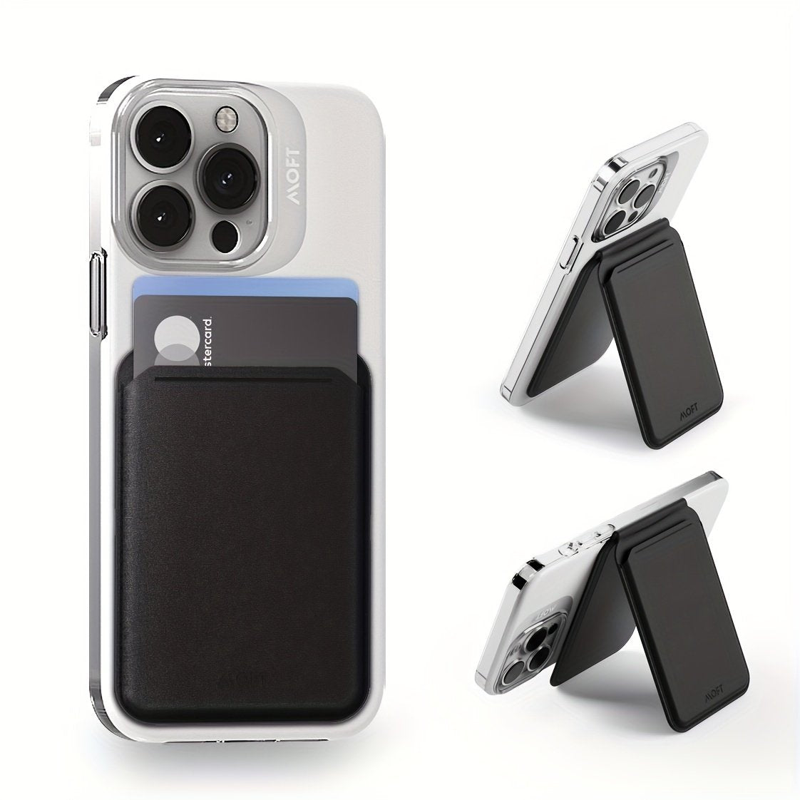 MOFT MagSafe Flash Phone Wallet Stand for iPhone 14/13/12 Series - Adjustable, Ergonomic, Grip