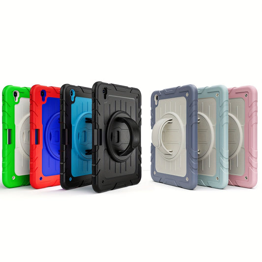 Suitable For IPad Air4/5 10.9 Protective Case New Design For IPad 10.9 Inch 2020/2022 Silicone PC With Adsorption Pen Slot Design 360° Rotatable Stand With Hand Strap Adjustable Shoulder Strap Drop-proof For IPad Air4/5