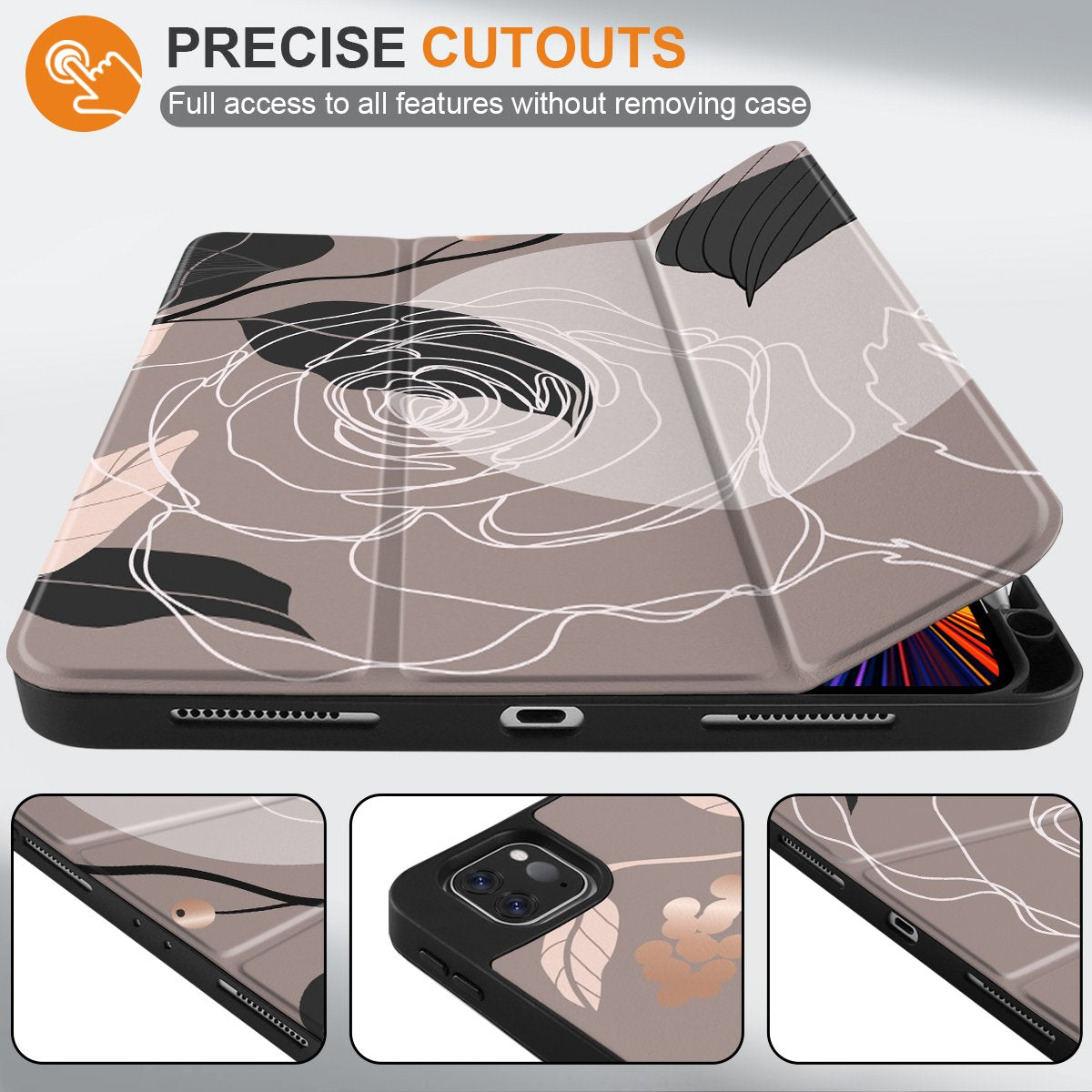 Custom printed Leather case For ipad air 13 2024 For ipad air pro tablet case with Pencil Holder