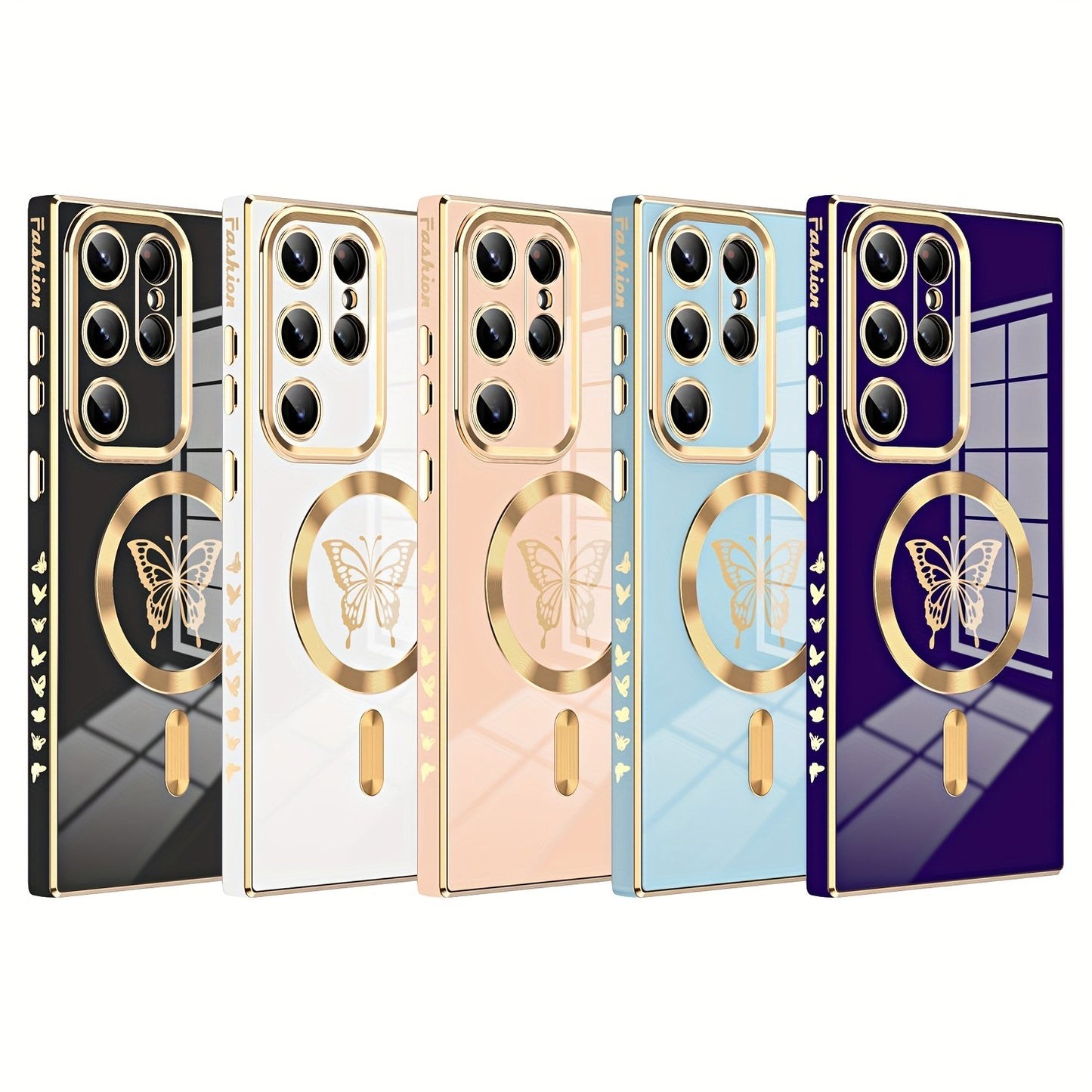 Electroplated Butterfly Phone Case Suitable For Samsung S23S23Ultra S23Plus S22 S22Plus S21 S21Plus