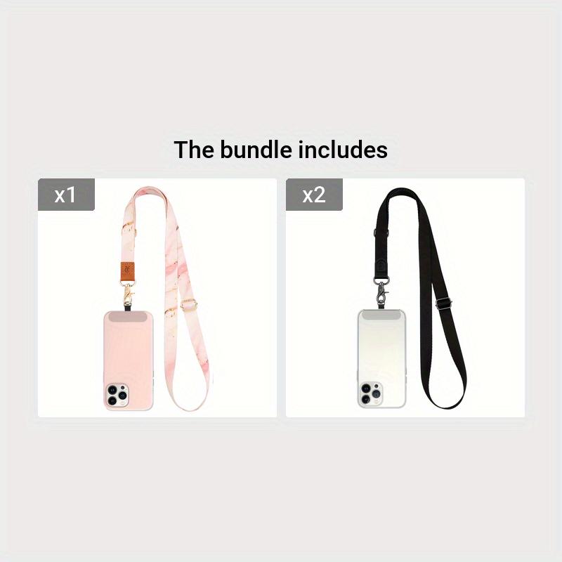 1 Pack Cell Phone Lanyard Adjustable Neck Strap Universal Crossbody Patch Phone Rope for iPhone Case ID Badges and Most Smartphones