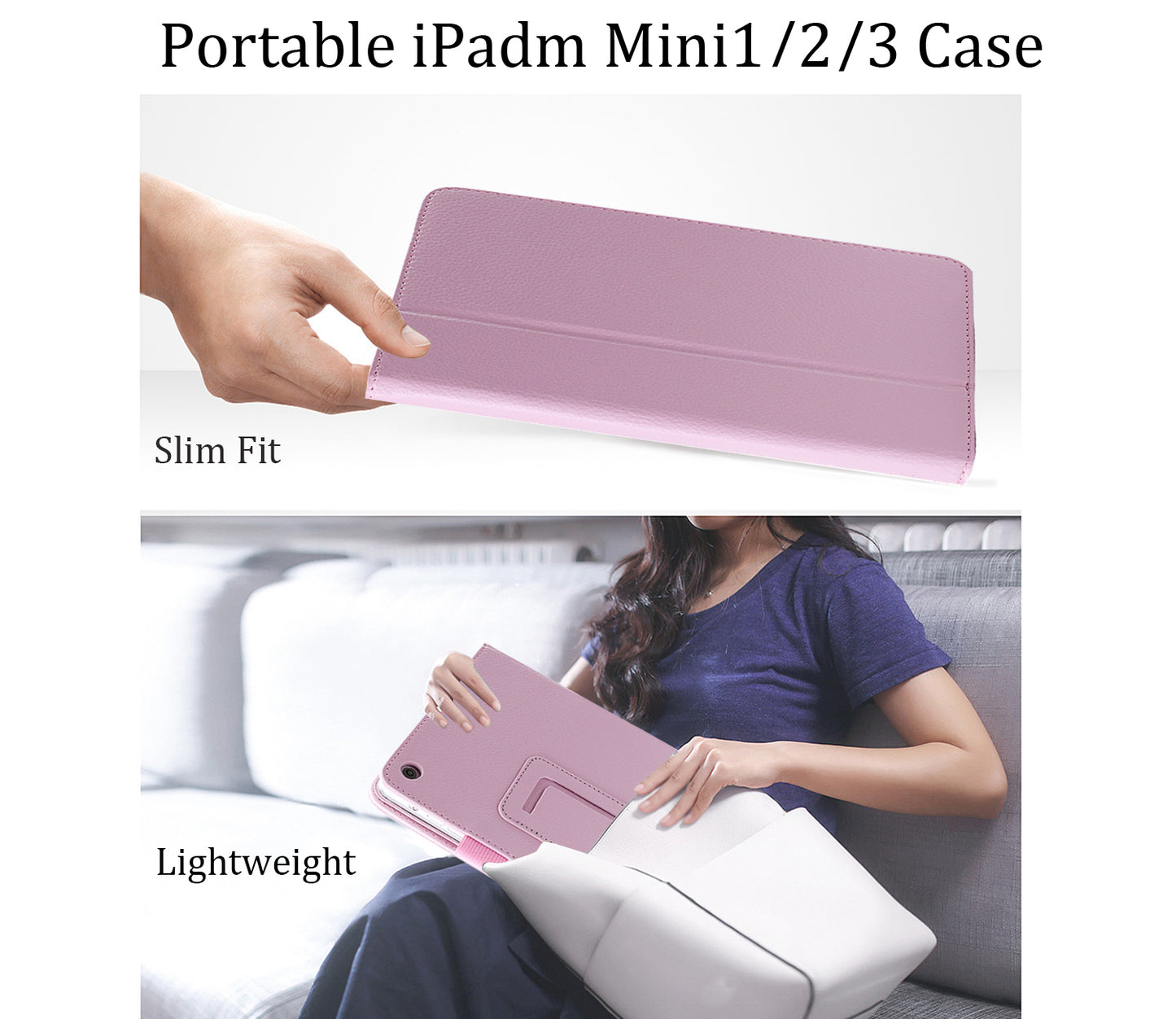 iPad Case Mini 1/2/3, Cover for iPad 7.9 inch PU Leather Smart Cover