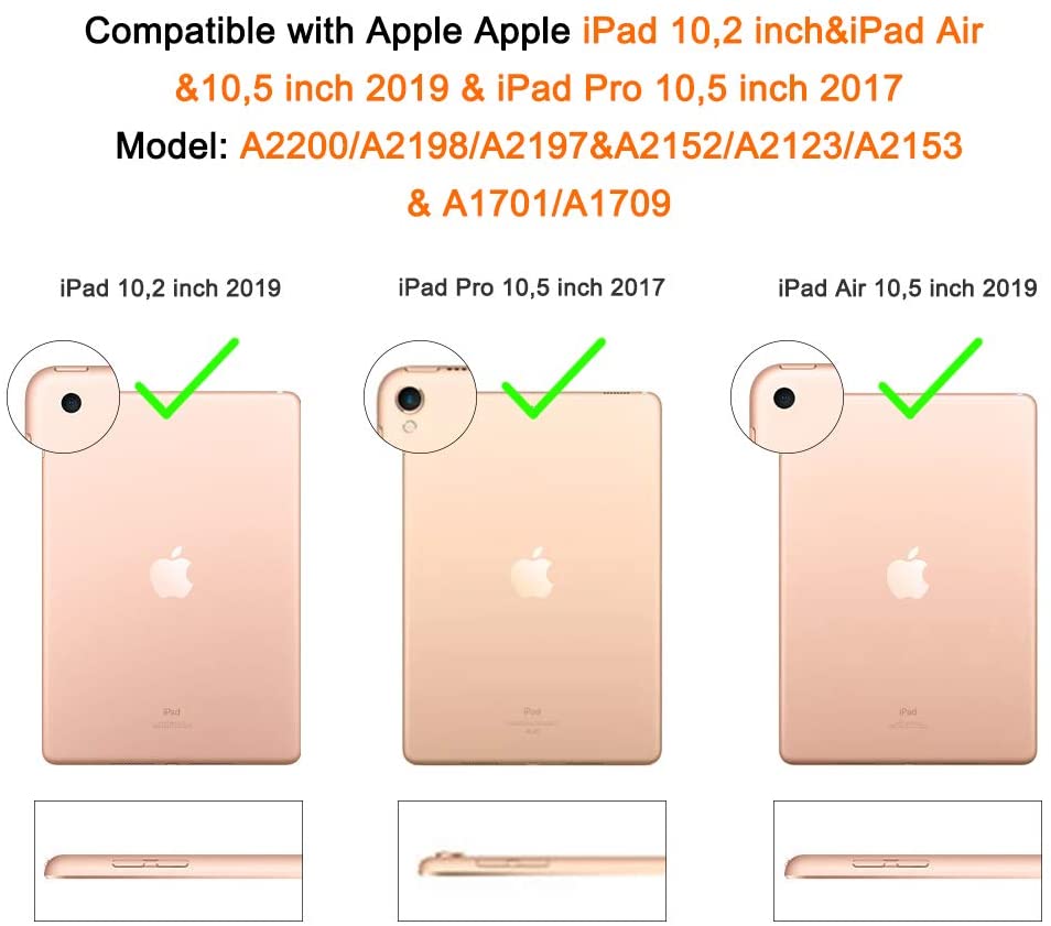 EVA iPad Case 10.2/10.5 inch with 360° Stand Handle Shoulder Strap