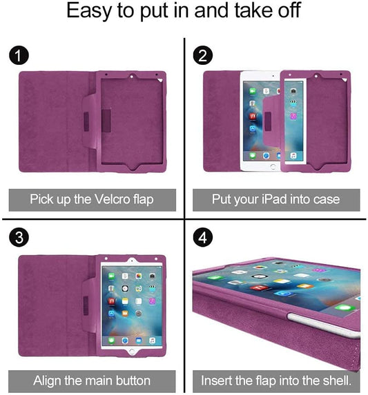 iPad Case 9.7 inch, Flip Slim Pencil Holder Bifold Stand