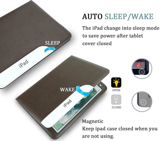 iPad Case 10.2 inch, PU Leather Card Slot Smart Cover for iPad 7/8/9