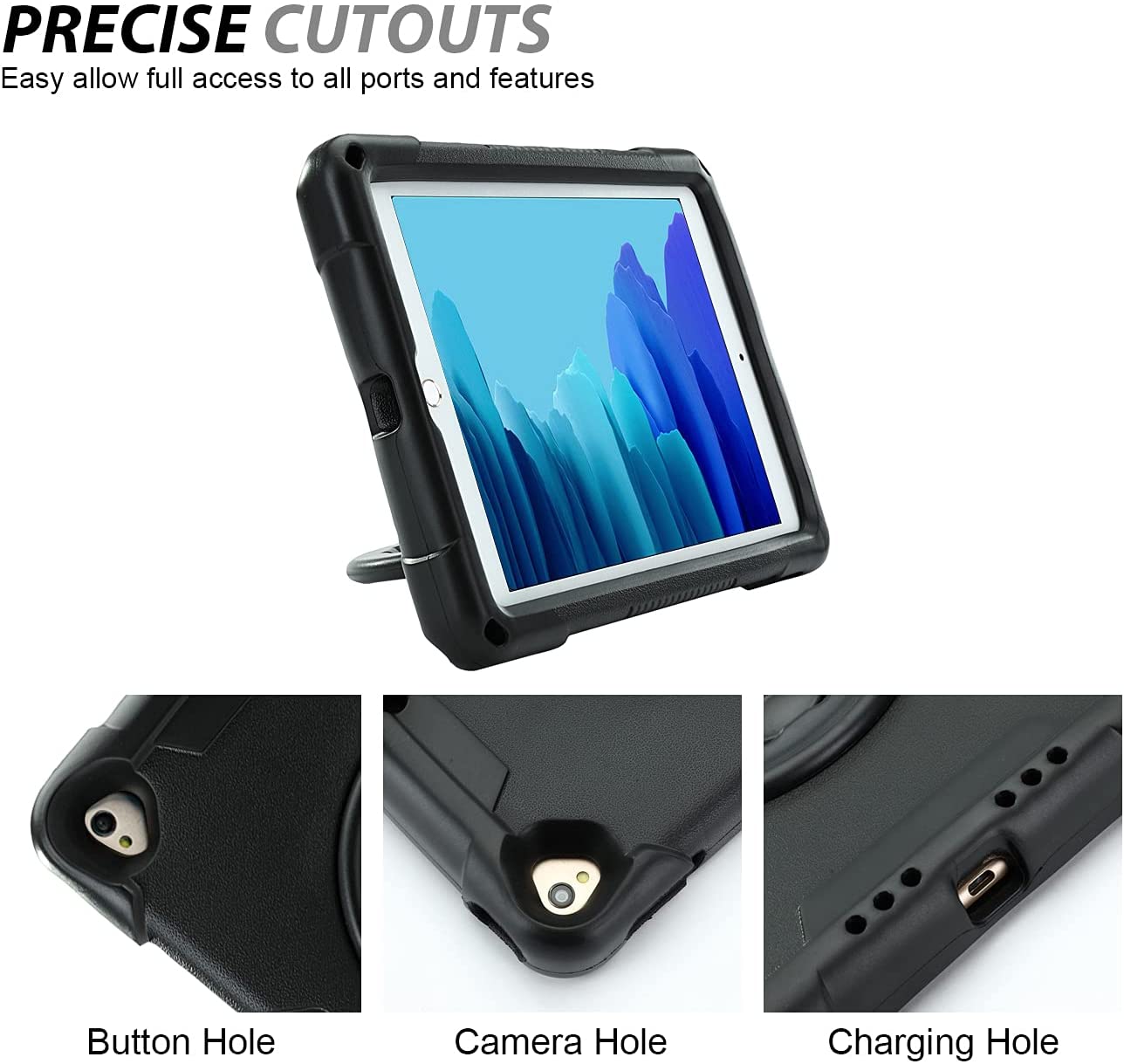 EVA iPad Case 10.2/10.5 inch with 360° Stand Handle Shoulder Strap