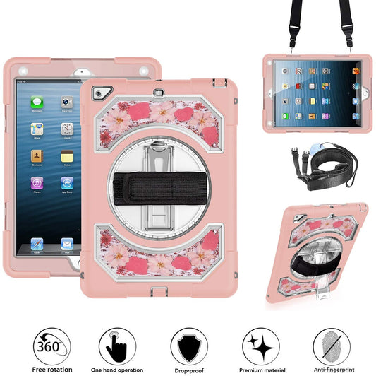 iPad 6th 2018 / 5th 2017 9.7 inch Glitter Case, Strap for Apple iPad 2018