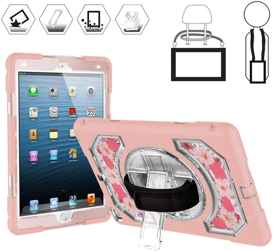 iPad 6th 2018 / 5th 2017 9.7 inch Glitter Case, Strap for Apple iPad 2018