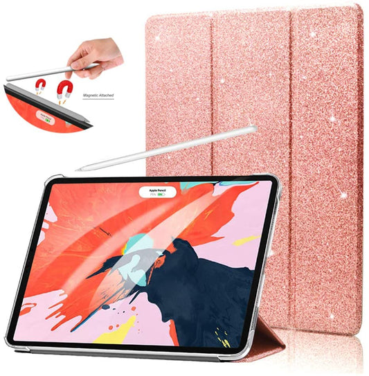 FANSONG Case for iPad Air 13 2024,Cover for iPad Pro 12.9 inch 2022 2021 2020 2018 With Auto Sleep/WakeGlitter Smart Cover Flip Slim Pencil Slot for iPad Pro 12.9 6th 5th 4th 3rd