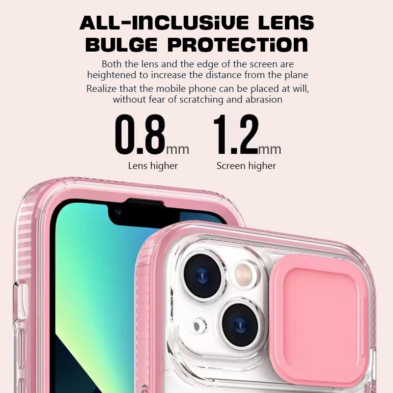 Transparent phone case for iPhone 13 pro max shockproof protect camera anti drop clearPush cover lens hard cover