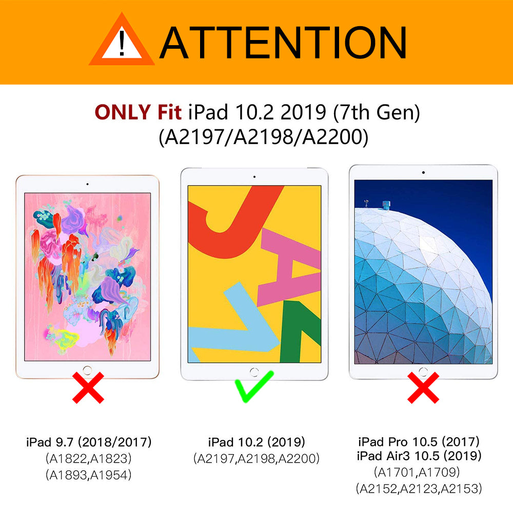 iPad Case 10.2 inch, Cover for iPad 7th Glitter PU Leather Cover