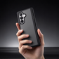 FASSONG Silver Shield Matte Magnetic Phone Case for Samsung Galaxy Z Fold 6 / Z Fold 7 / Z Fold 8 / Z Fold 8 Wide