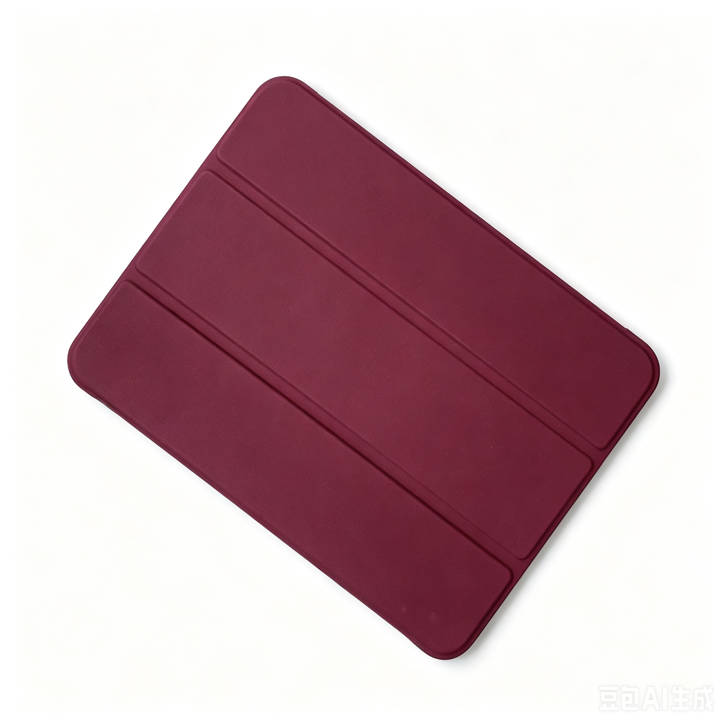Wine Red Tri-Fold iPad Case | Clear TPU Shockproof Protective Cover with Auto Sleep Wake