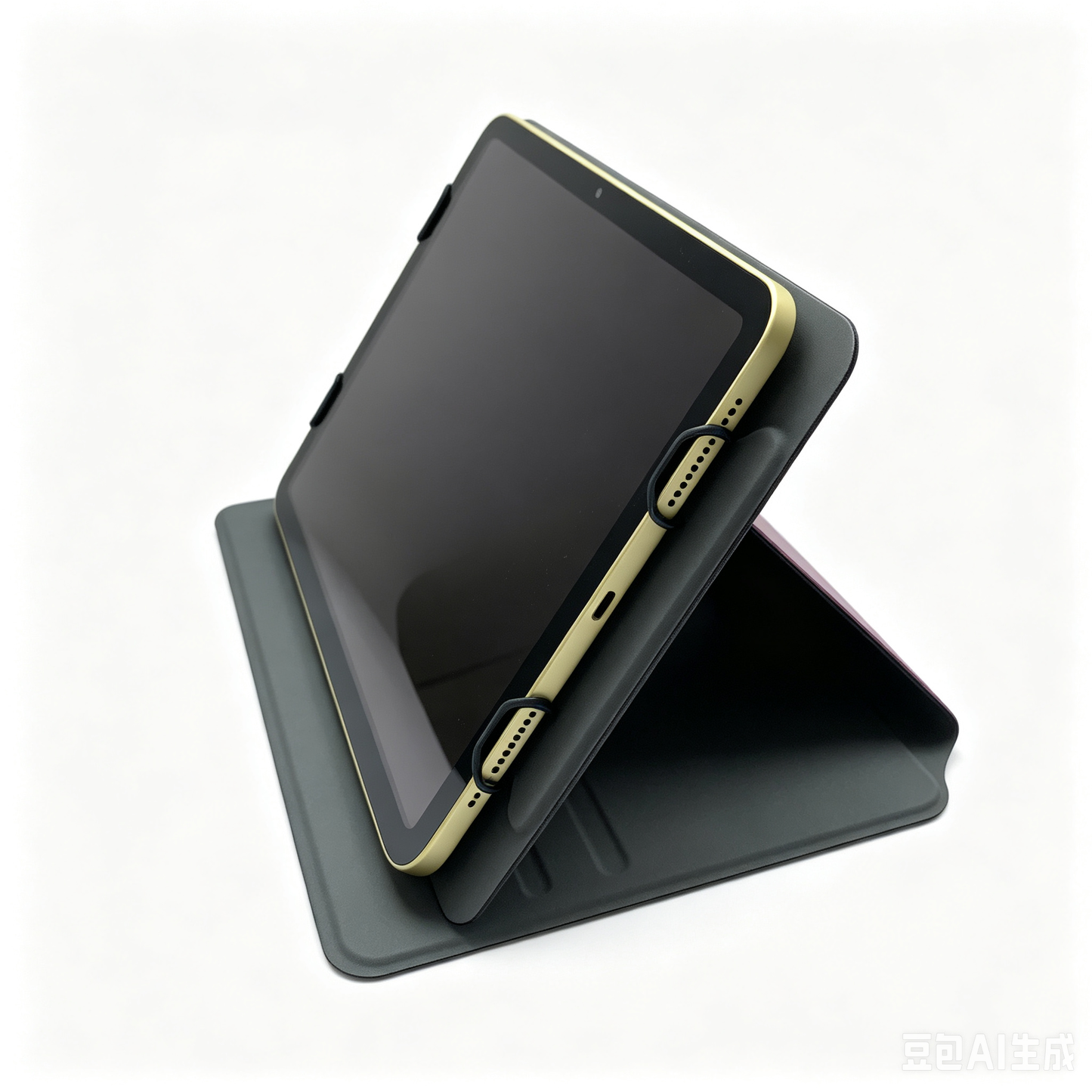 Universal Adjustable Tablet Case with 4 Elastic Fixing Straps, Multi-Angle Stand Protective Cover, Auto Sleep Wake, Matte PU Leather for All 9–11 Inch Tablets