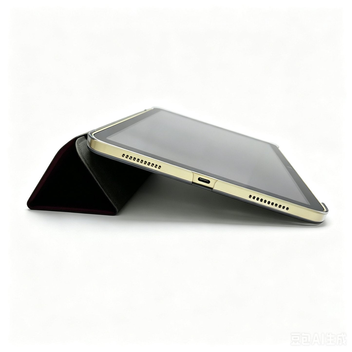 Wine Red Tri-Fold iPad Case | Clear TPU Shockproof Protective Cover with Auto Sleep Wake