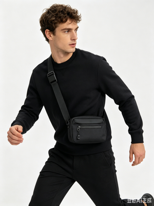 Lightweight Water Resistant Nylon Fanny Pack, Unisex Slim Daily Phone Shoulder Pouch for Travel Workout