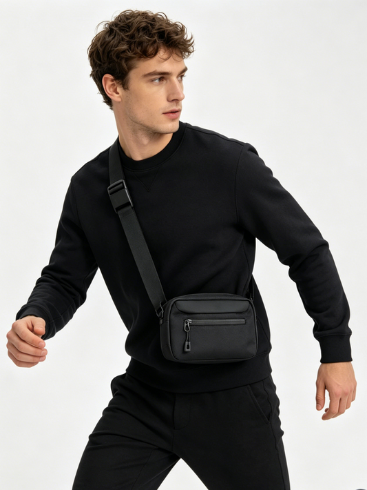 Lightweight Water Resistant Nylon Fanny Pack, Unisex Slim Daily Phone Shoulder Pouch for Travel Workout